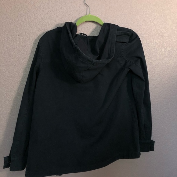 Forever 21 Navy Hooded Zip up Jacket - Picture 6 of 6